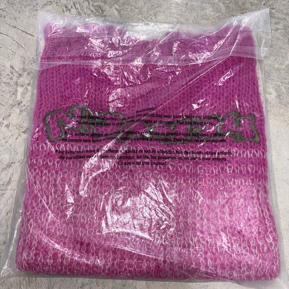 MARC JACOBS HEAVEN Pink OMbre Faded Hairy Sweater loose knit mohair sweater XL - Picture 7 of 9